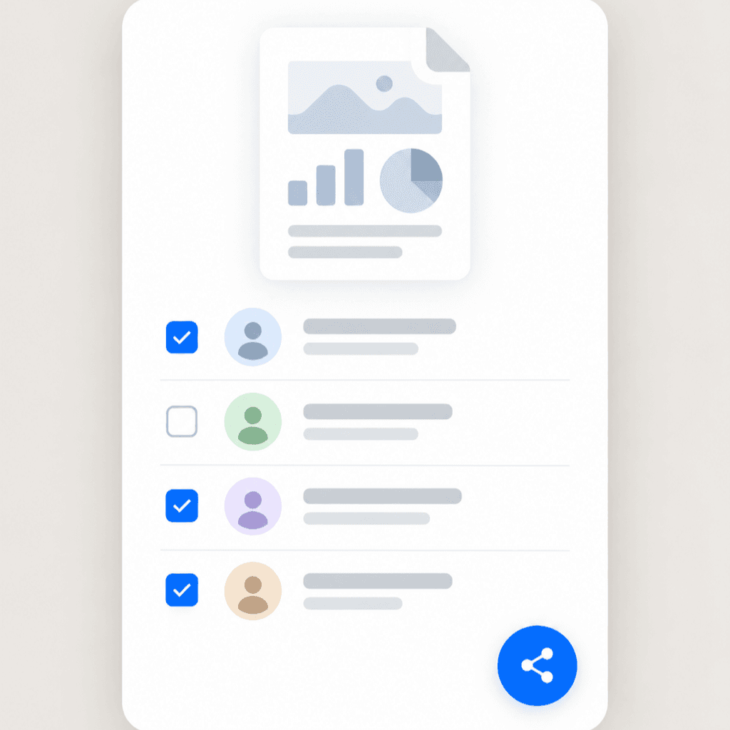 A screen for sharing the report with a tenant, landlord, property manager or Realtor